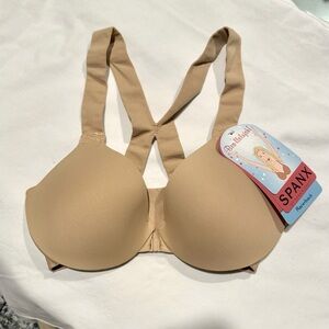 NWT Spanx Brallelujah Lightly Lined Front closure bra 34B nude color